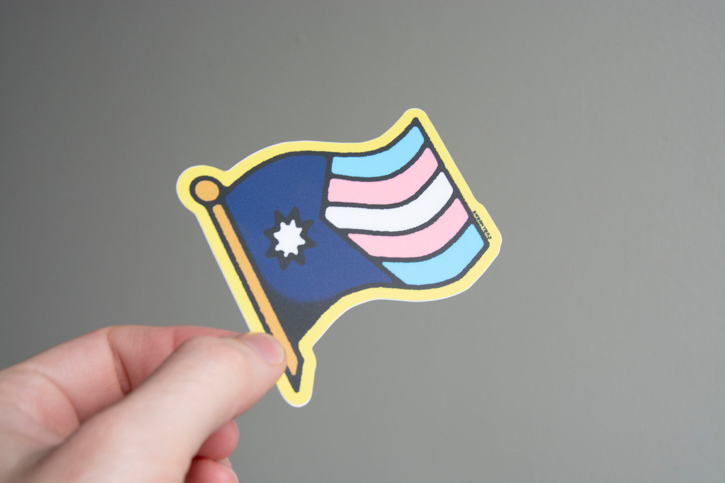 Minnesota Trans Pride Flag Vinyl Sticker