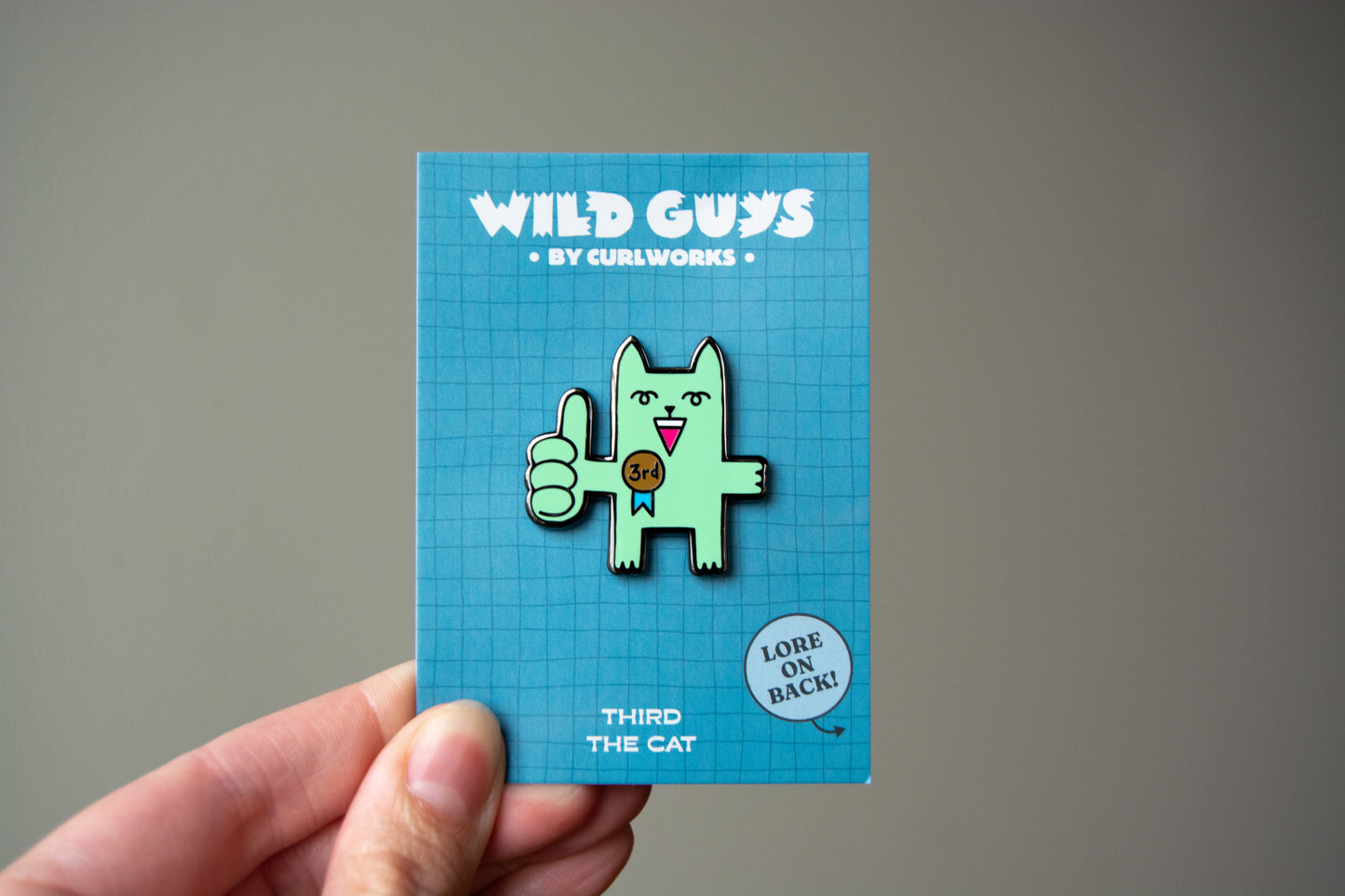 Third The Cat - Wild Guys Enamel Pin