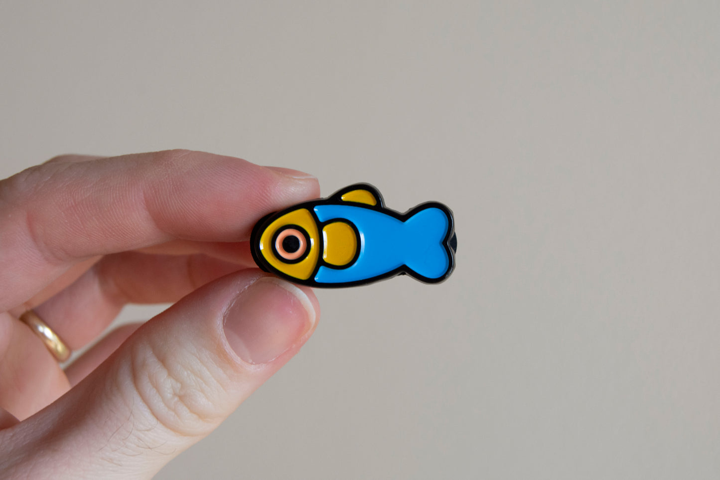 Fish Enamel Pin - Blue / Yellow