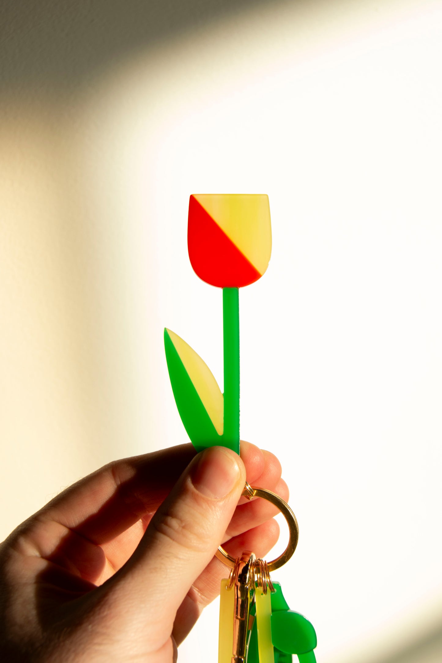 Fresh Flower Bouquet Bag Charm Keychain