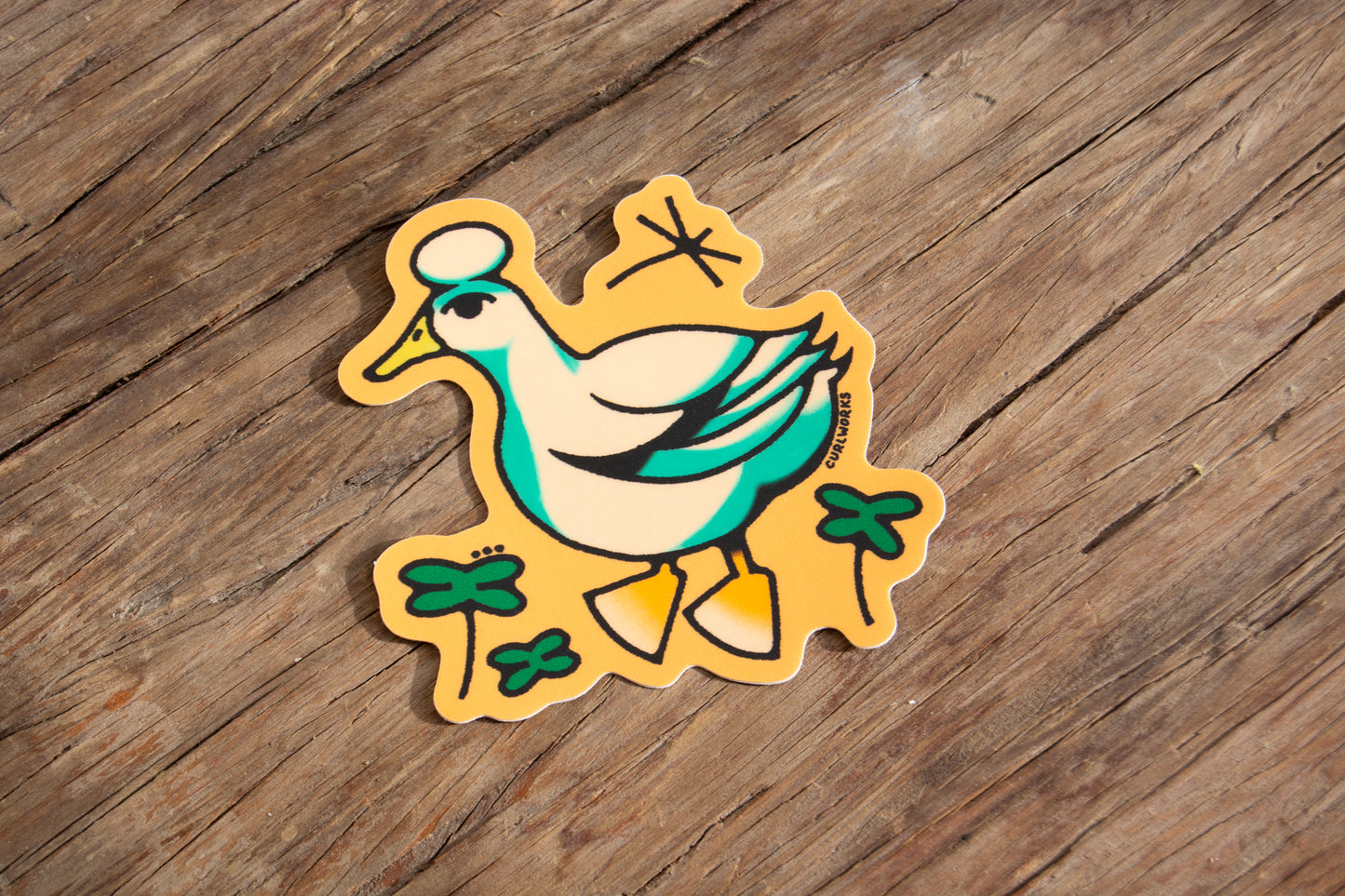 Crested Duck Vinyl Sticker
