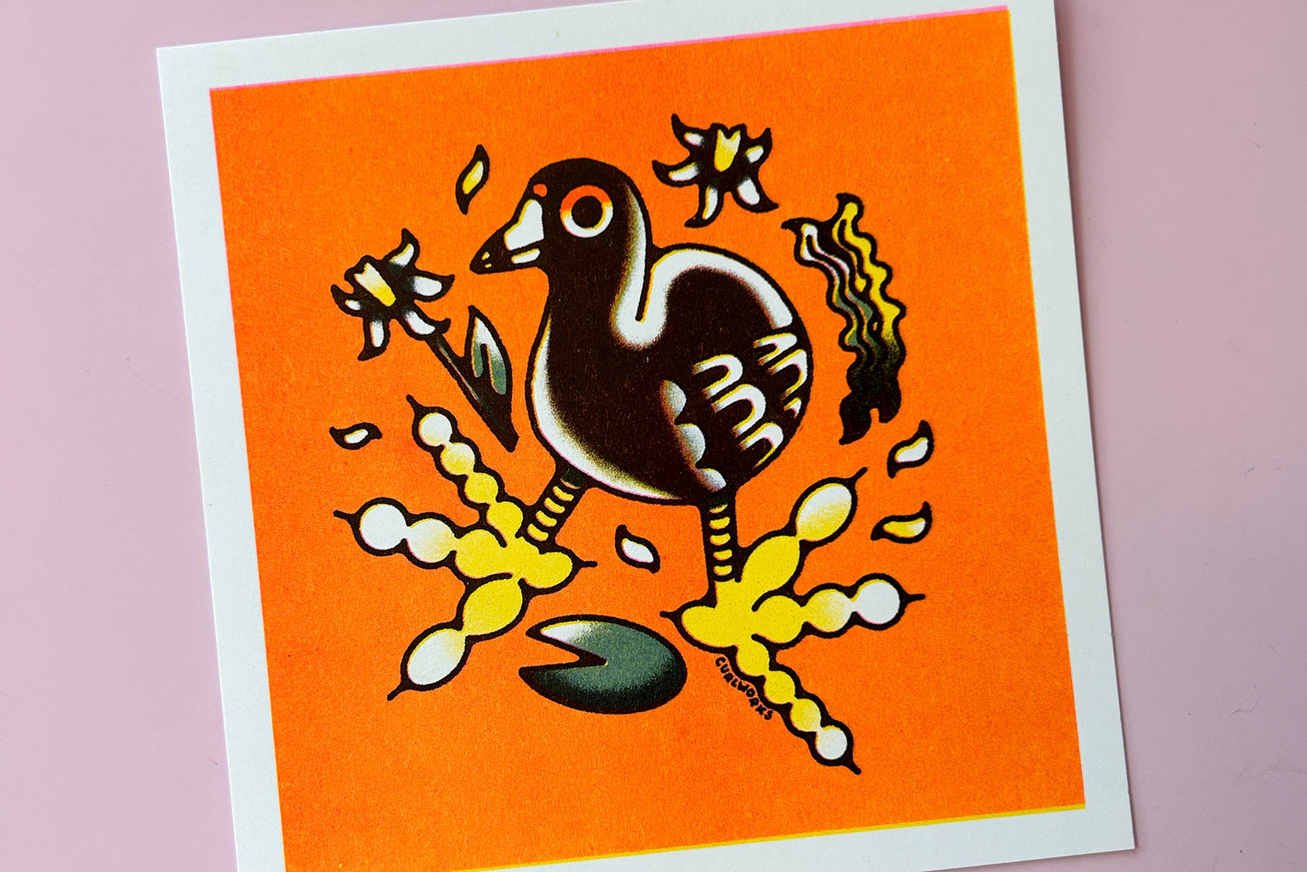 Coot Feet Risograph Print