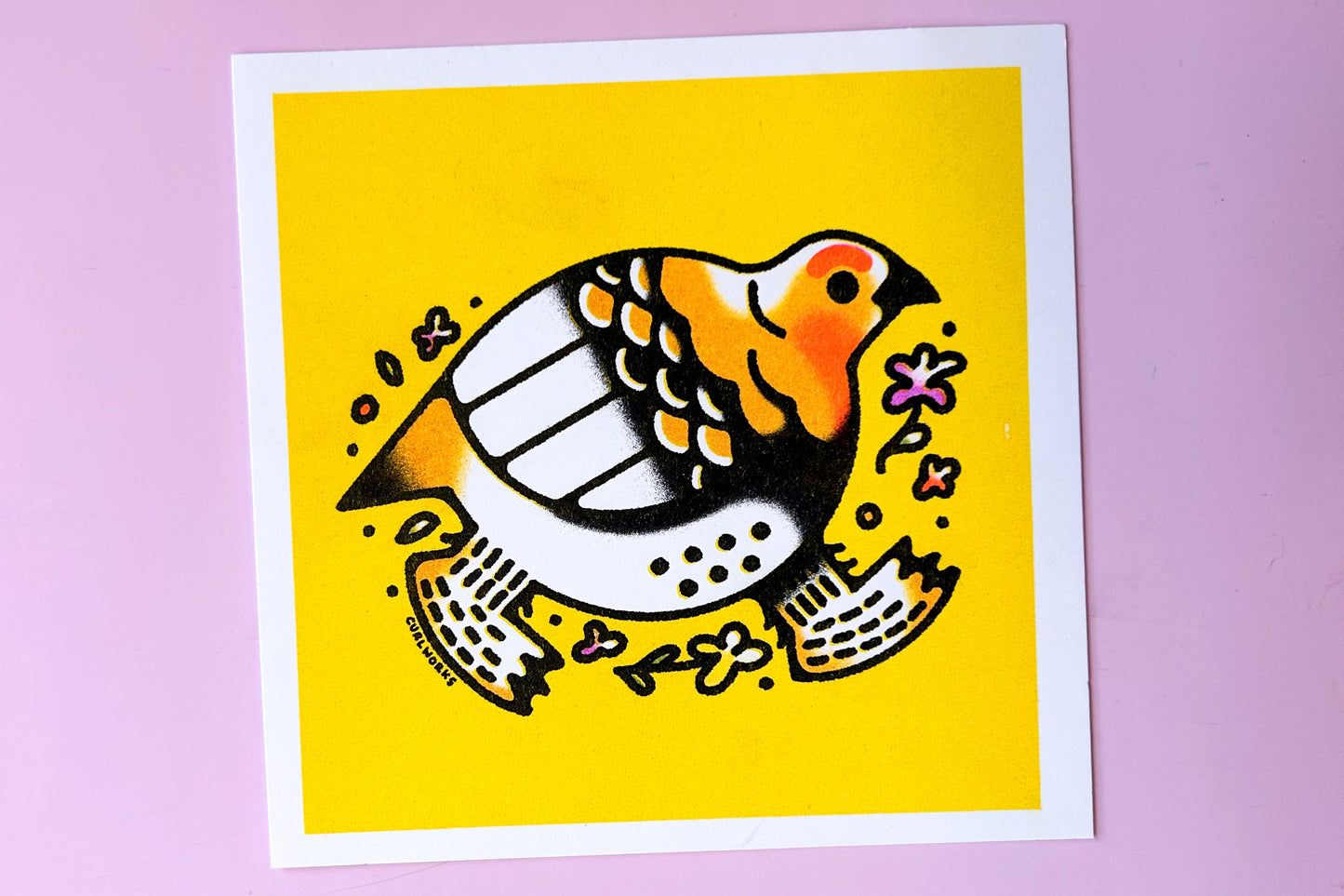 Walking Grouse Risograph Print