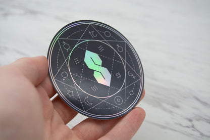 Sacred Geometry (The S) Holographic Sticker