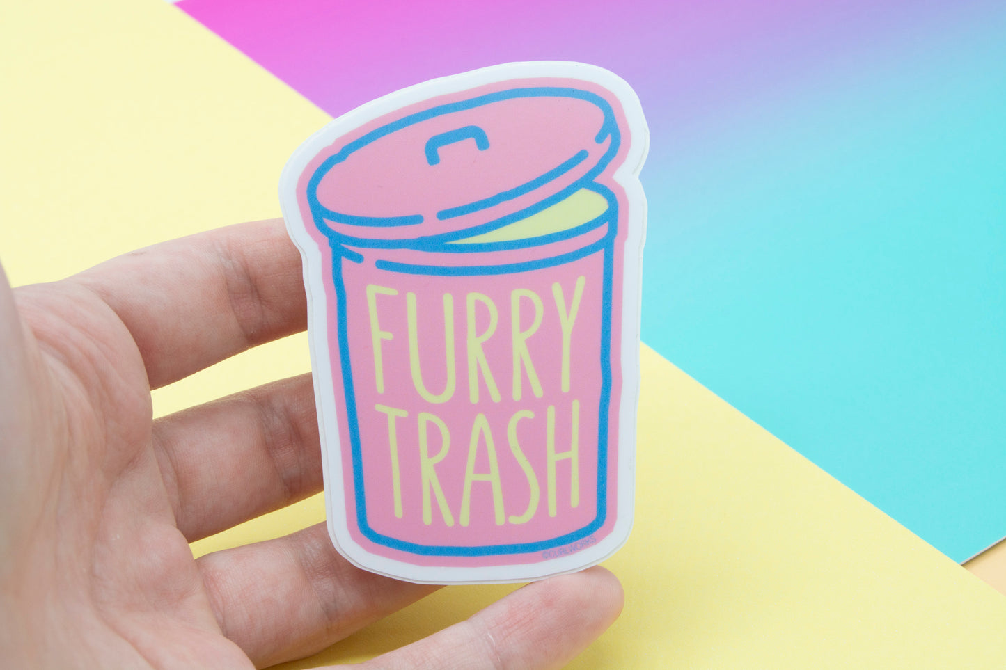 Furry Trash Vinyl Sticker