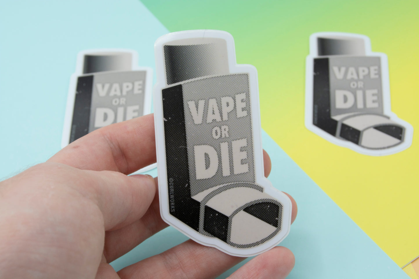 Vape or Die Inhaler Vinyl Sticker