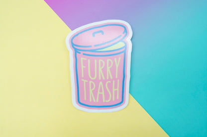 Furry Trash Vinyl Sticker