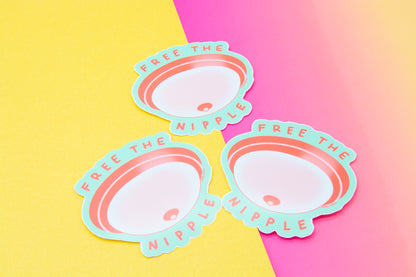 Free The Nipple (Boob Light) Vinyl Sticker