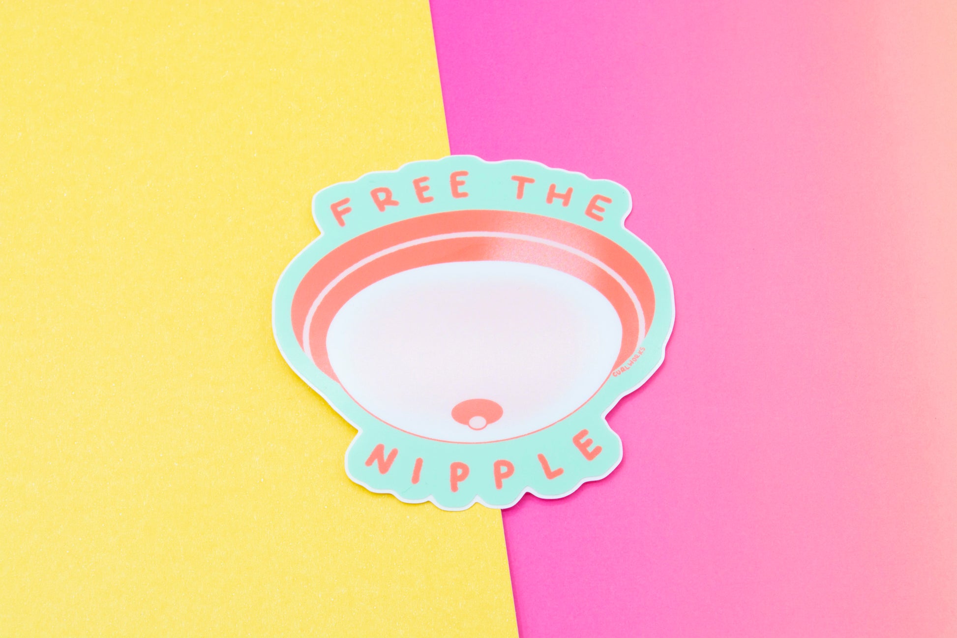 Free The Nipple (Boob Light) Vinyl Sticker