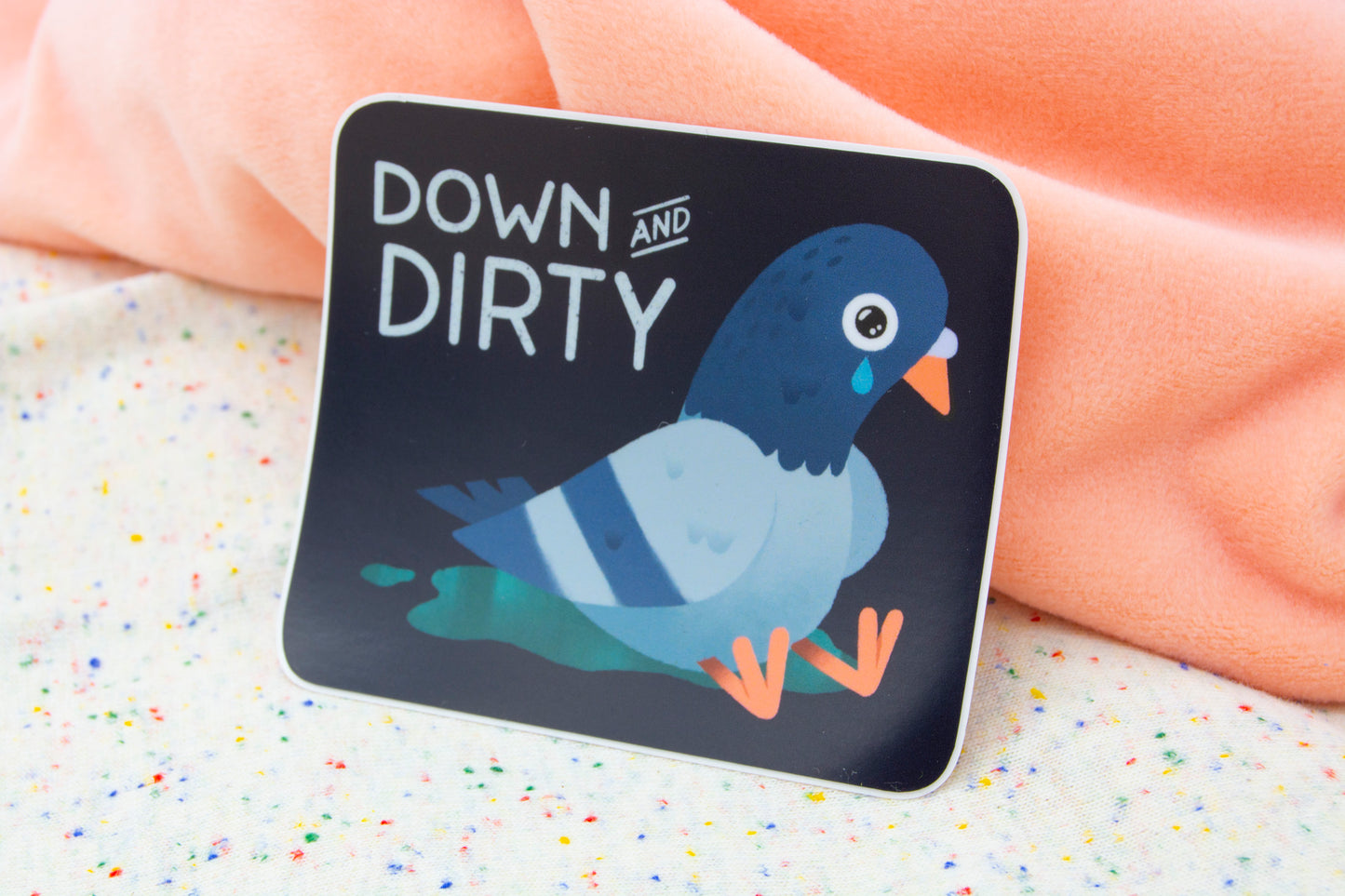 Down & Dirty Pigeon Vinyl Sticker