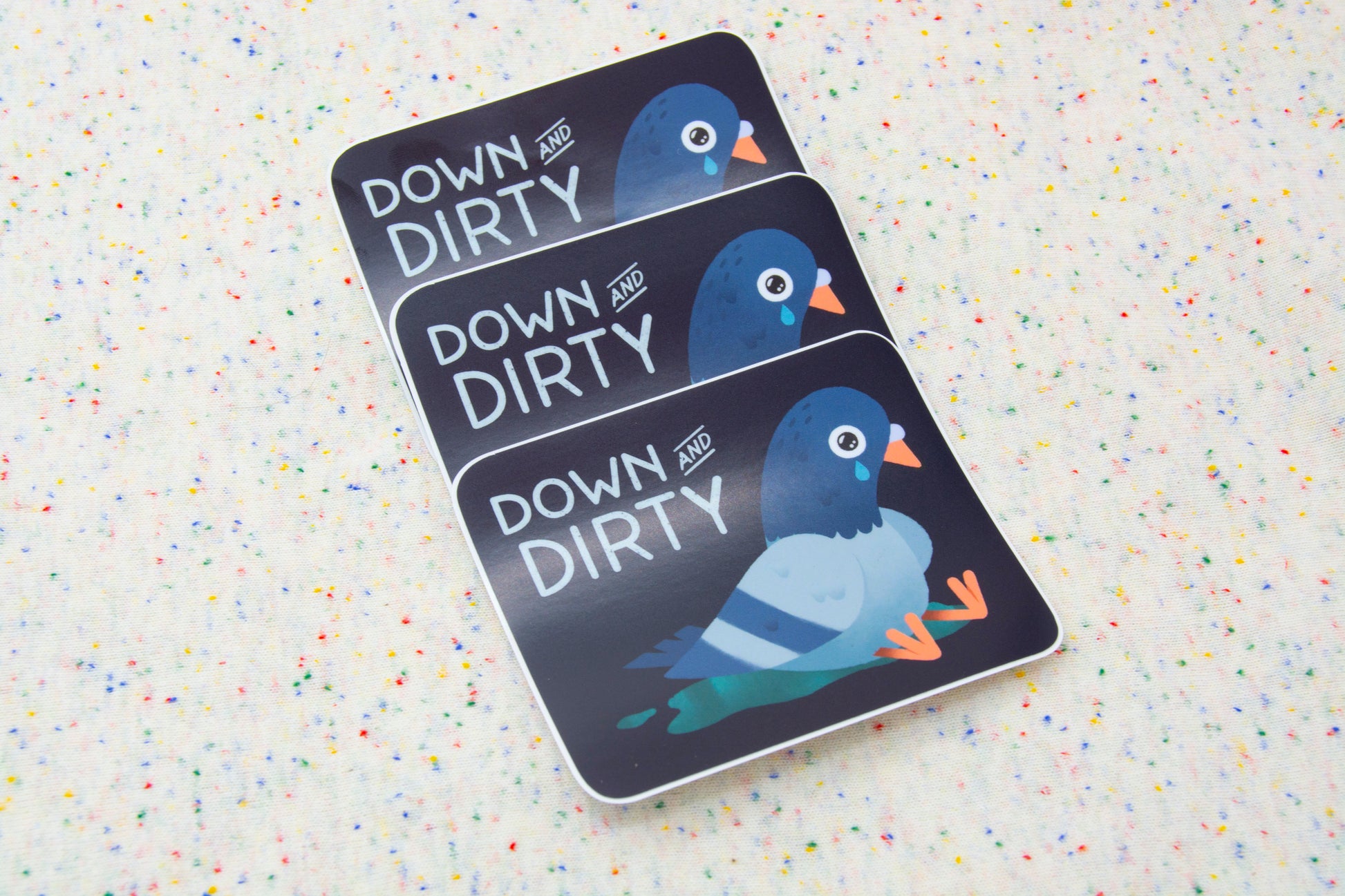 Down & Dirty Pigeon Vinyl Sticker