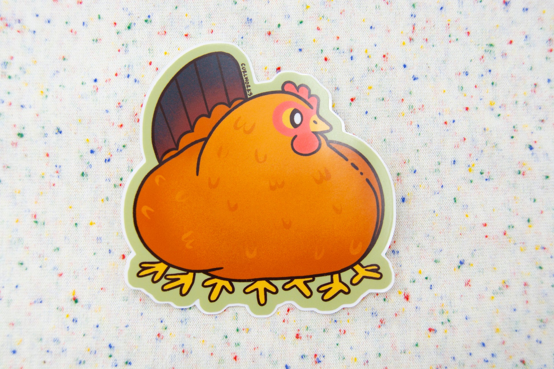 Plump Hen Vinyl Sticker