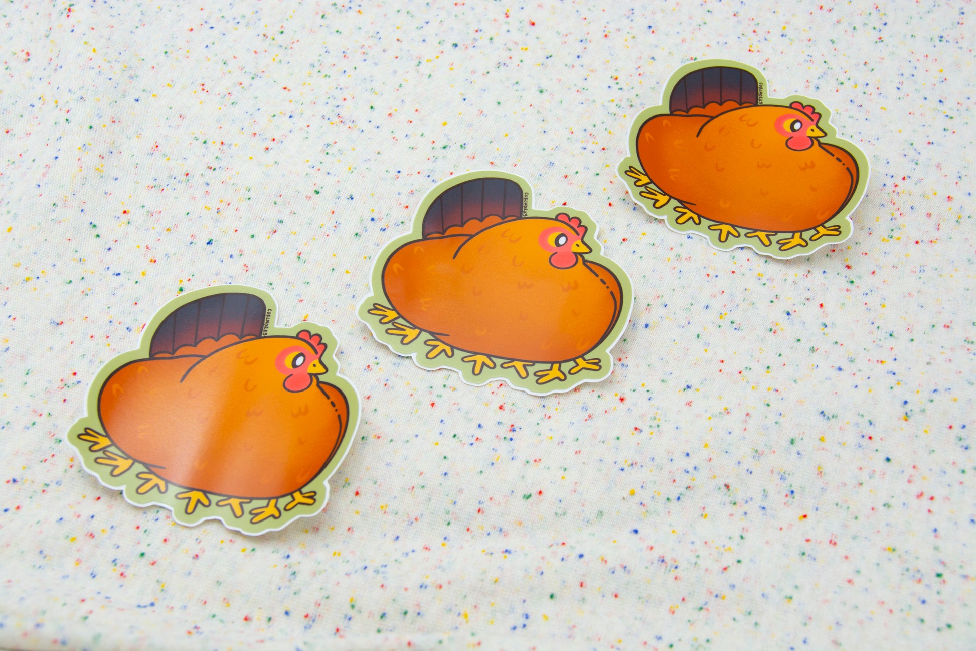 Plump Hen Vinyl Sticker