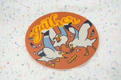 Gather Seagulls Vinyl Sticker