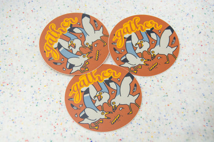 Gather Seagulls Vinyl Sticker