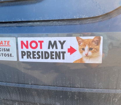 NOT My President Vinyl Bumper Sticker