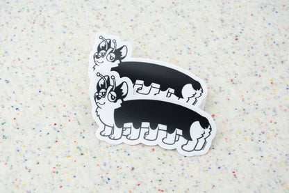 Corgipillar Vinyl Sticker