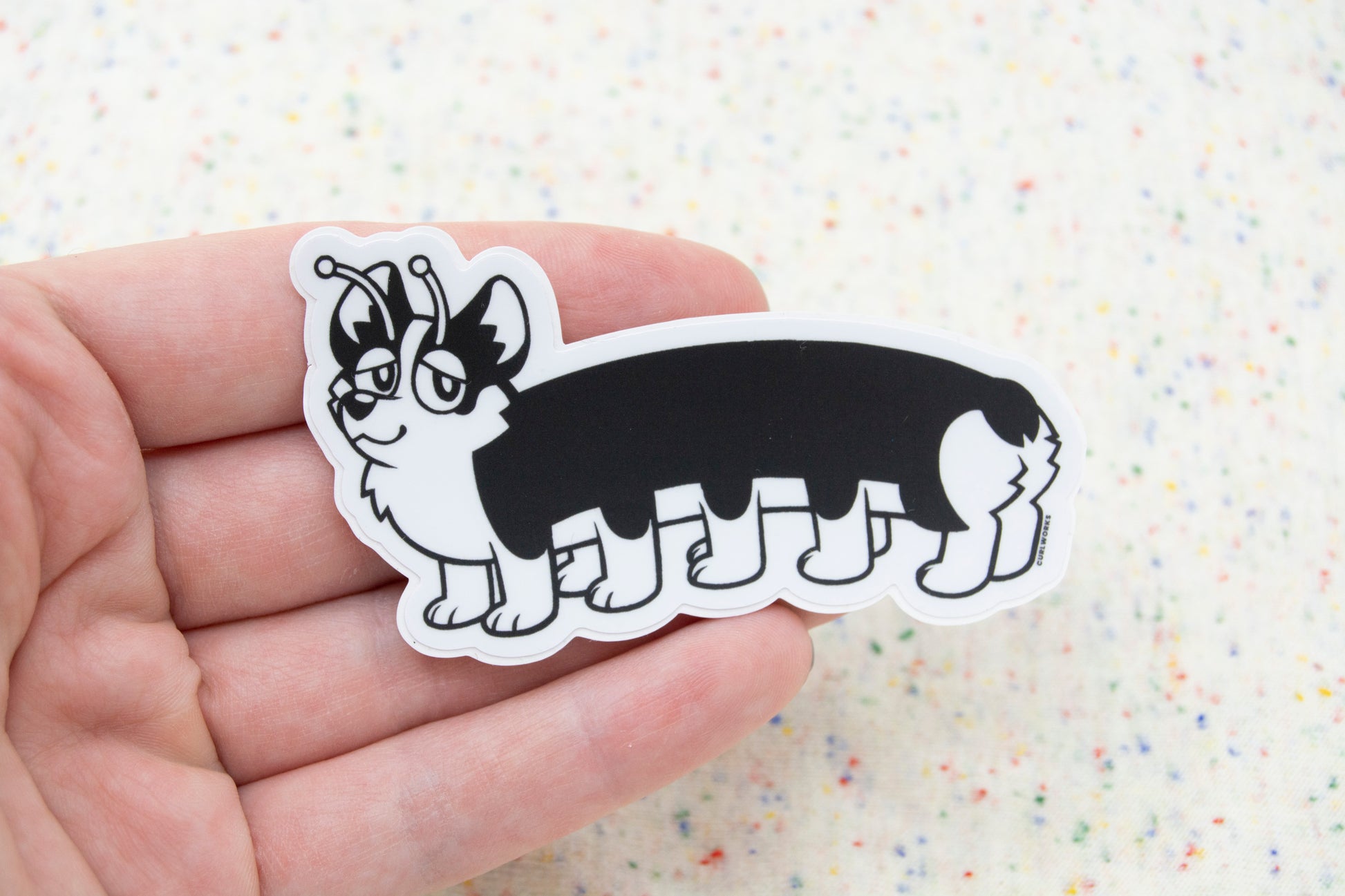 Corgipillar Vinyl Sticker