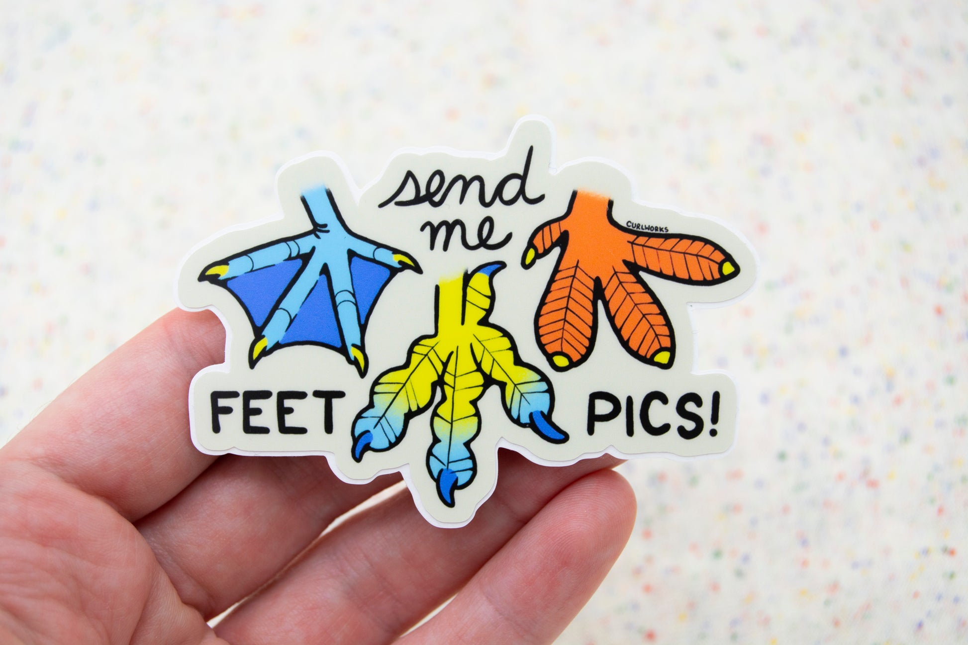 Send Me Feet Pics Vinyl Sticker