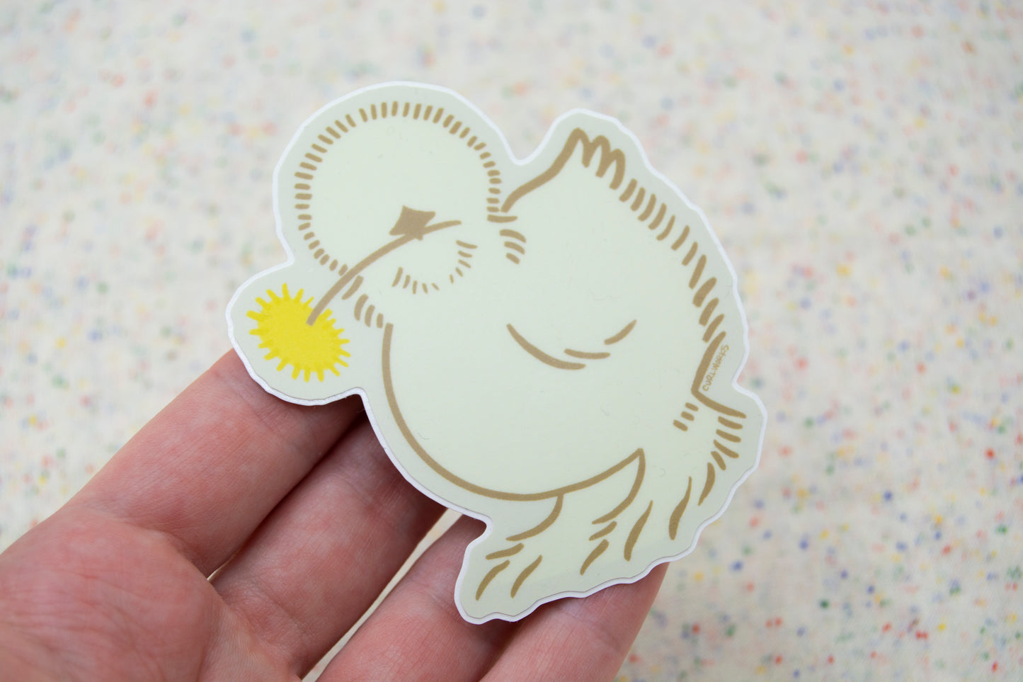 Silkie Chicken Vinyl Sticker