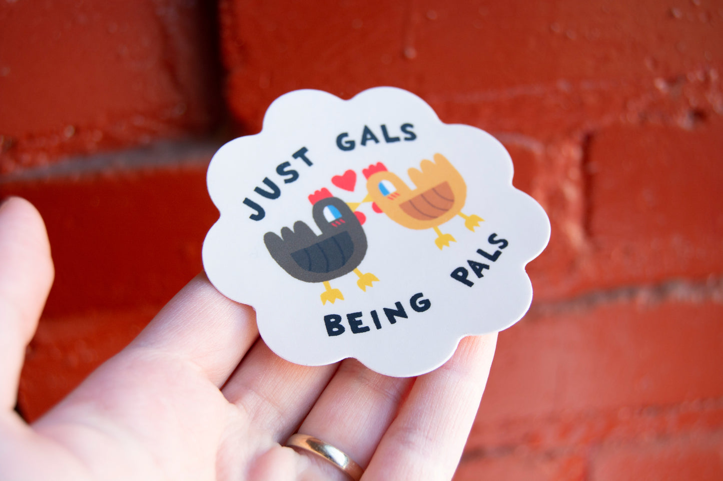 Just Gals Being Pals Vinyl Sticker