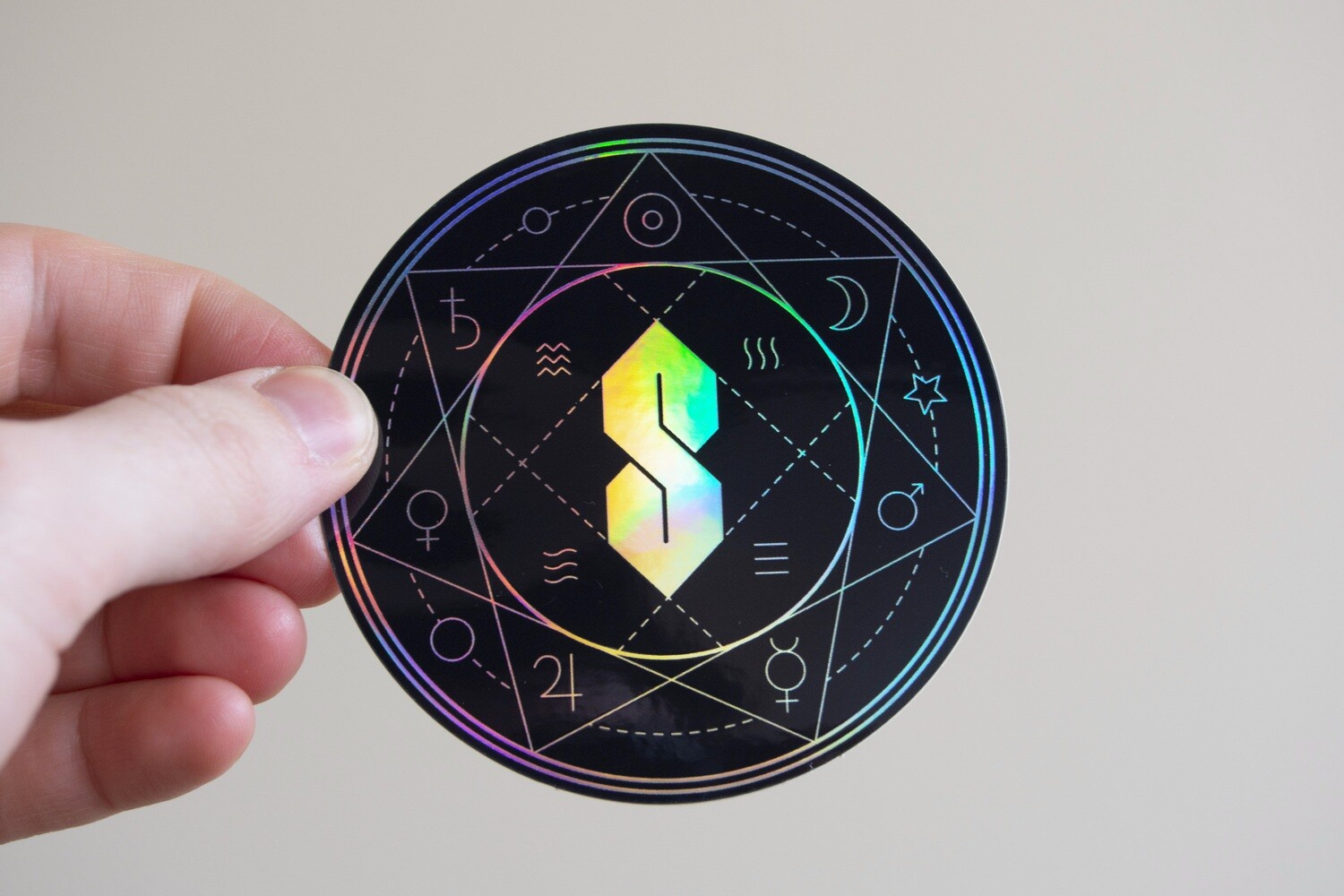 Sacred Geometry (The S) Holographic Sticker