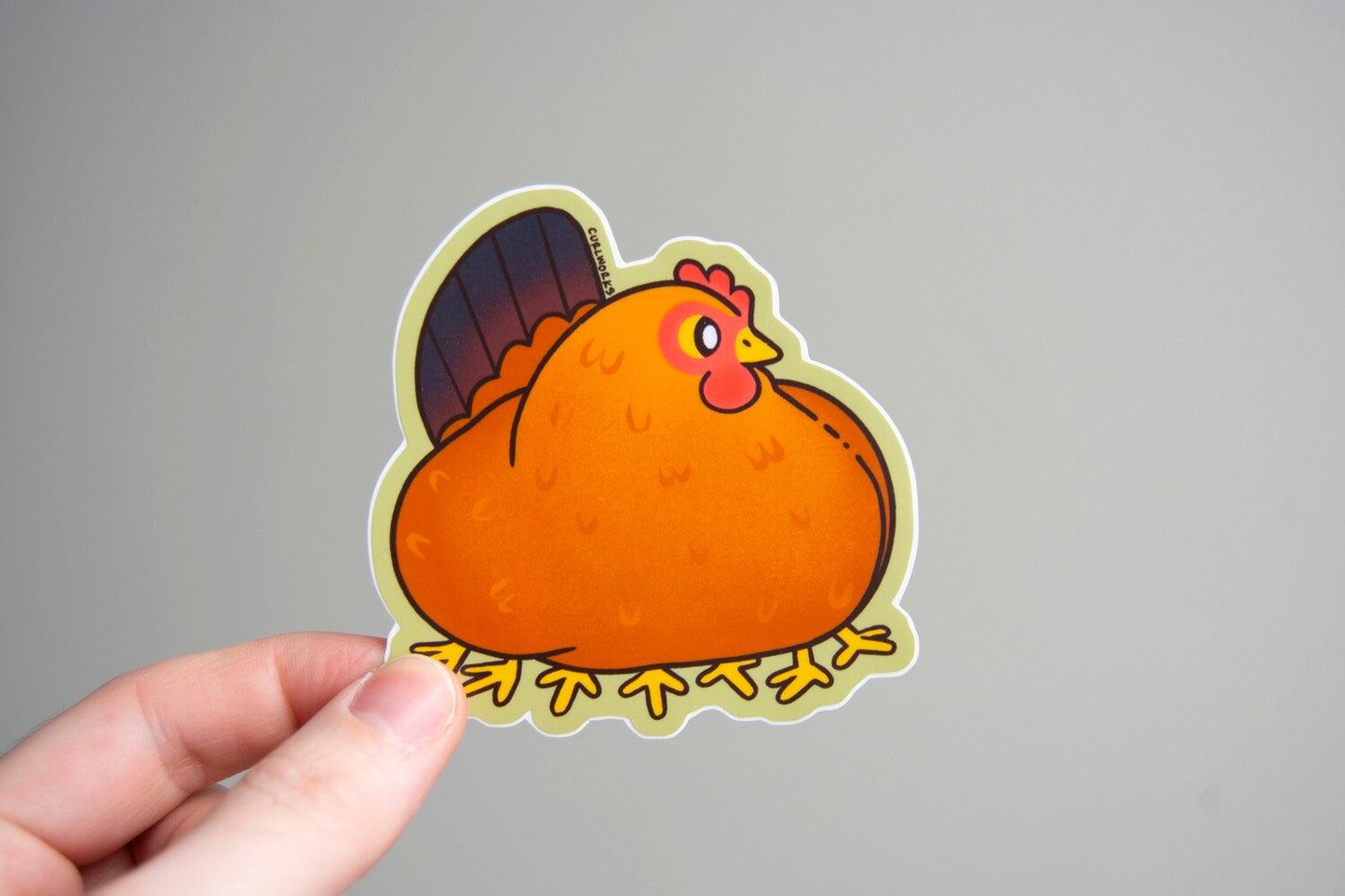 Plump Hen Vinyl Sticker