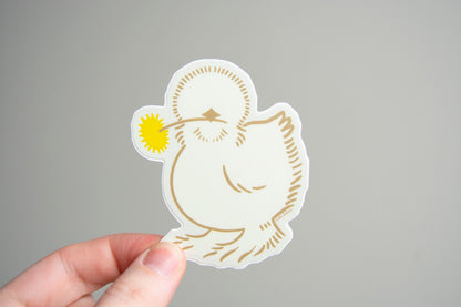 Silkie Chicken Vinyl Sticker