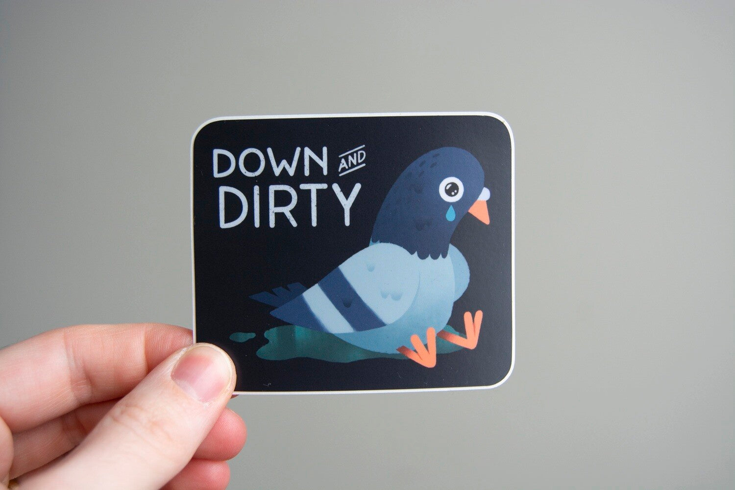 Down & Dirty Pigeon Vinyl Sticker