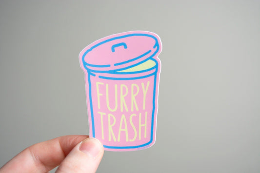 Furry Trash Vinyl Sticker