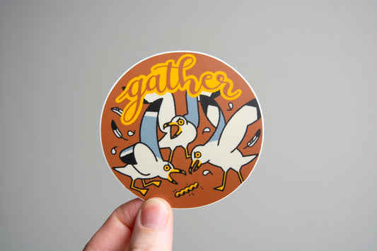 Gather Seagulls Vinyl Sticker