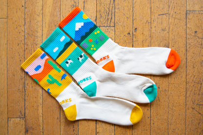 Mountain Landscape Socks