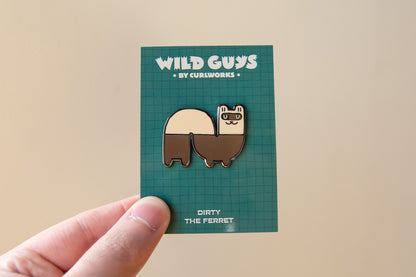 Dirty the Ferret - Wild Guys Enamel Pin