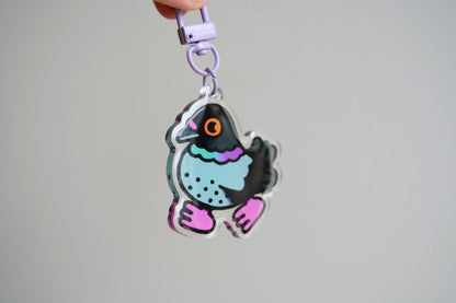 Pigeon with the Feet Keychain