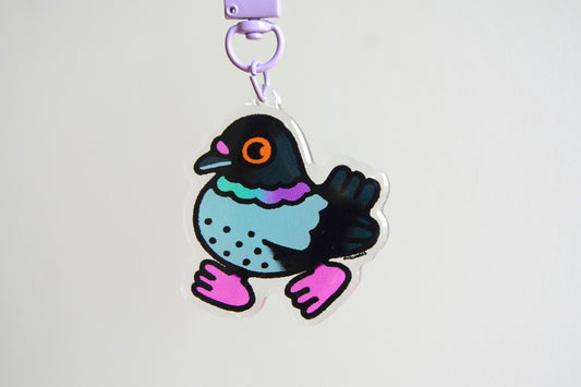 Pigeon with the Feet Keychain