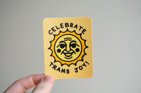 Celebrate Trans Joy Vinyl Sticker