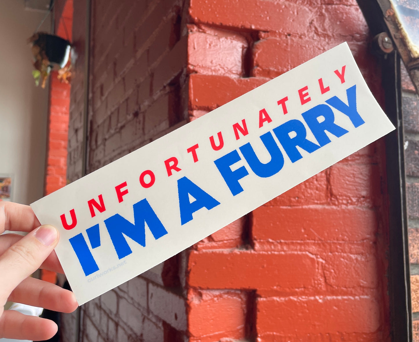 Unfortunately I'm A Furry Bumper Sticker