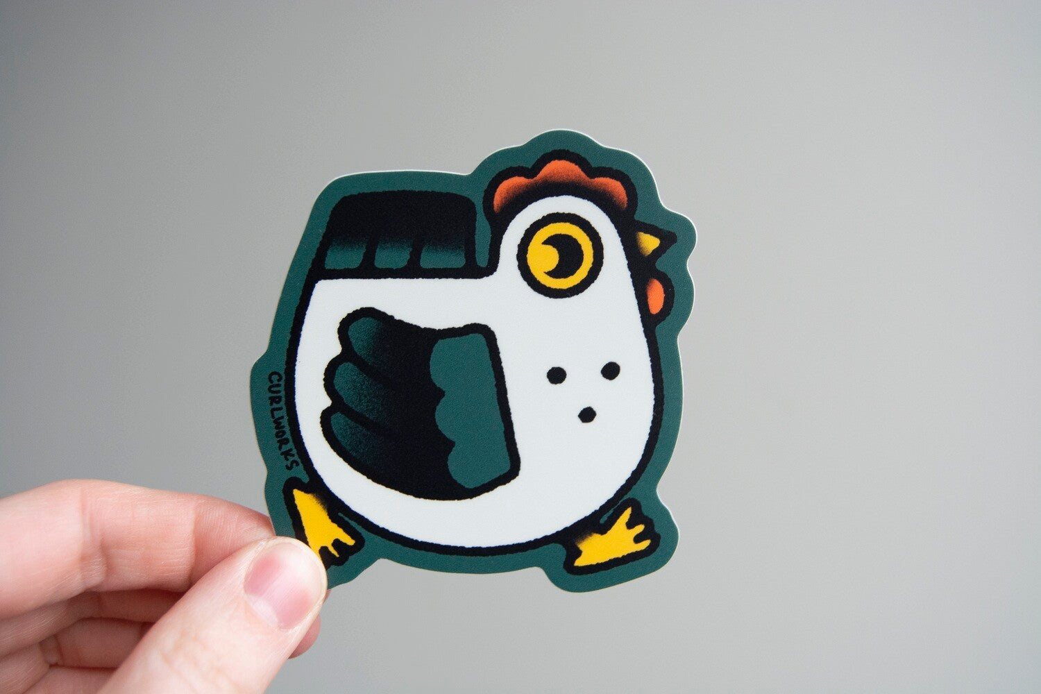 Rotating Chicken Sticker Chicken Vinyl Sticker – Curlworks