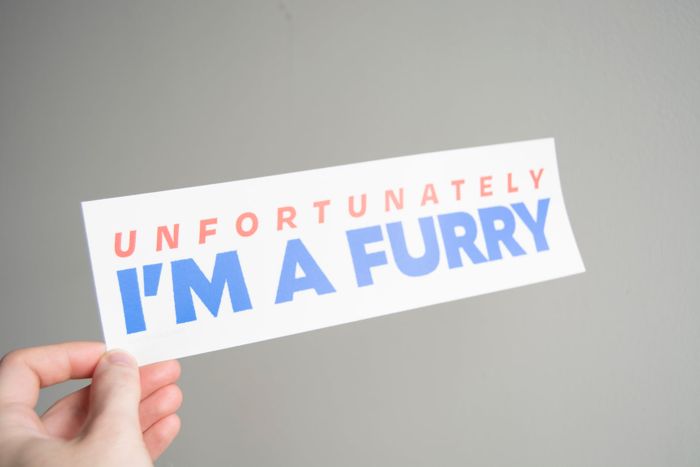 Unfortunately I'm A Furry Bumper Sticker