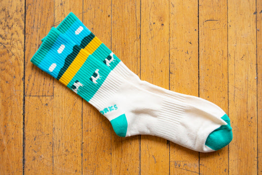 Grazing Cows Landscape Socks