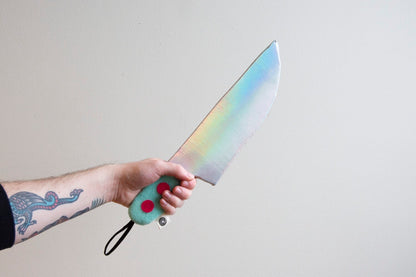 Shiny Plush Knife - Blue/Pink