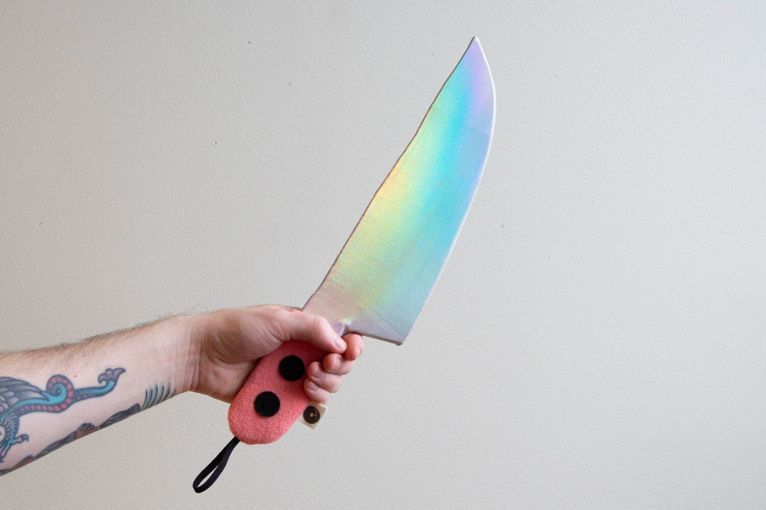 Shiny Plush Knife - Pink/Black