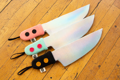 Shiny Plush Knife - Blue/Pink