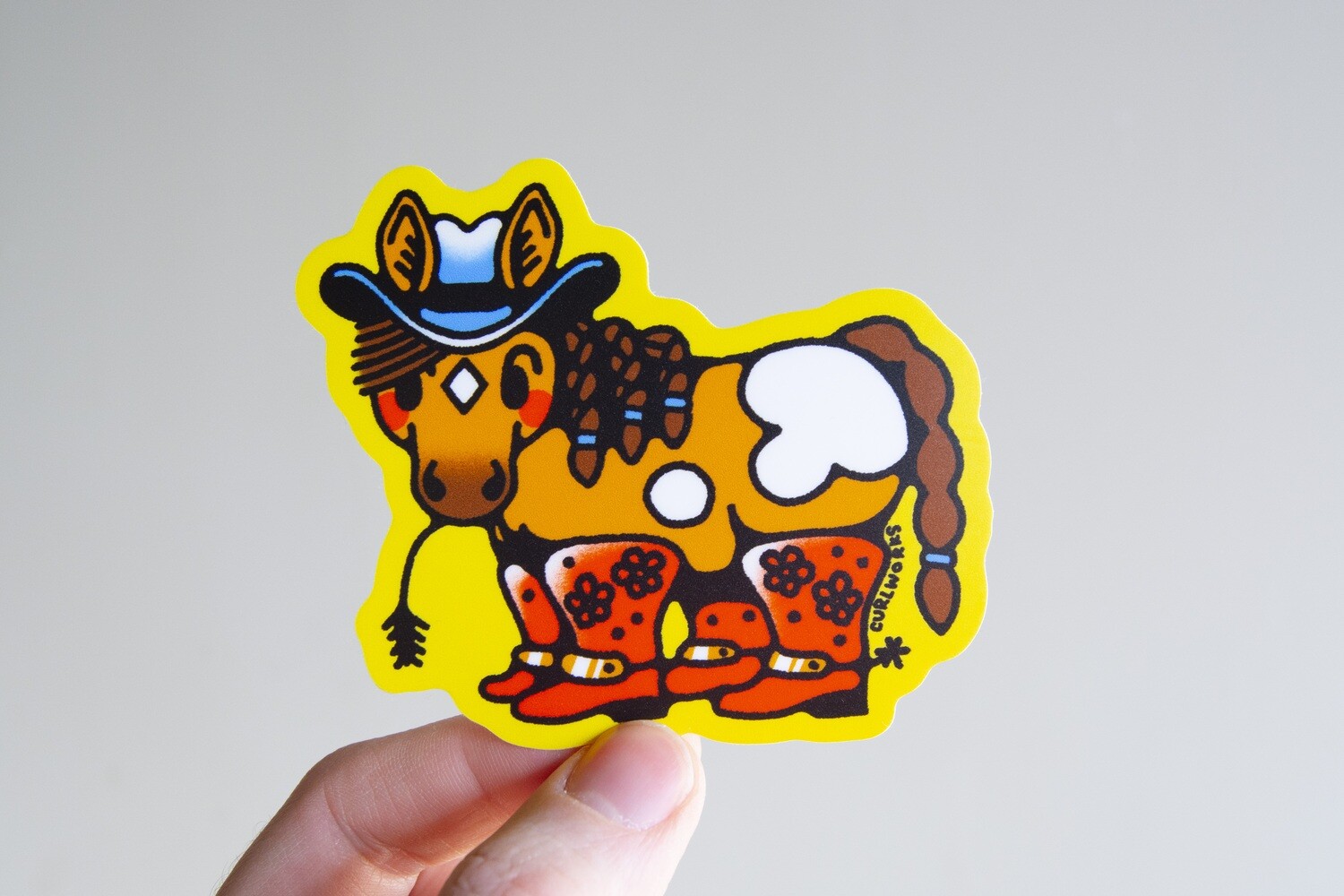 Horse in Boots Vinyl Sticker