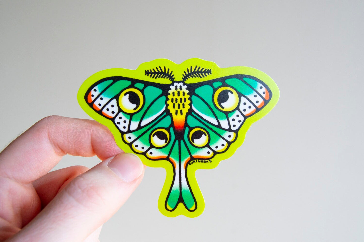 Luna Moth Vinyl Sticker