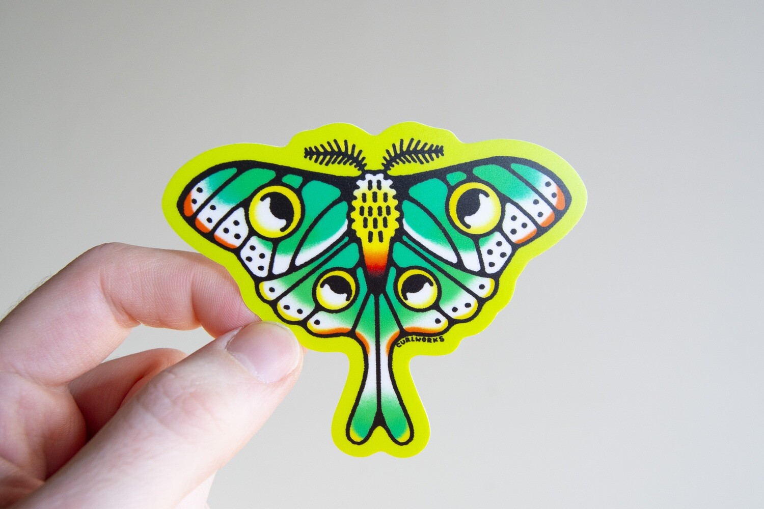 Luna Moth Vinyl Sticker