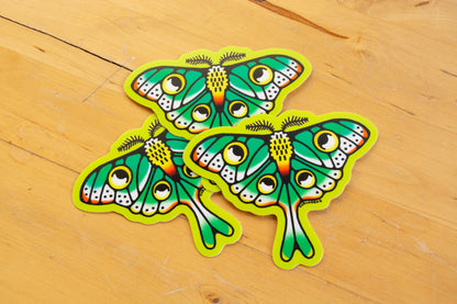 Luna Moth Vinyl Sticker