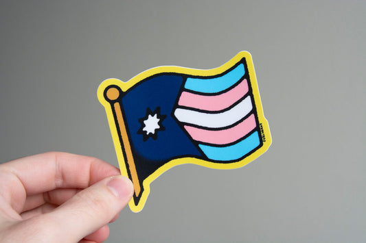 Minnesota Trans Pride Flag Vinyl Sticker