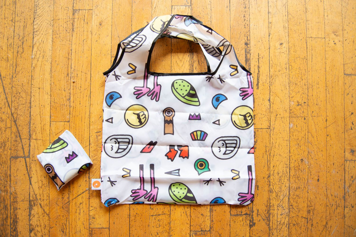 Bird Parts Reusable Fold-Up Nylon Tote Bag