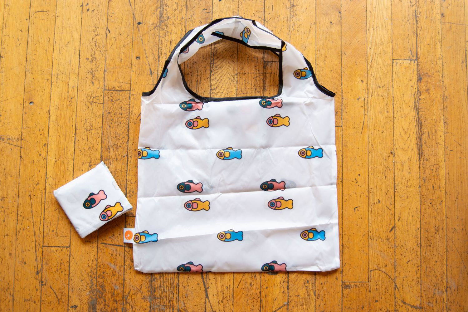 Fish Reusable Fold-Up Nylon Tote Bag